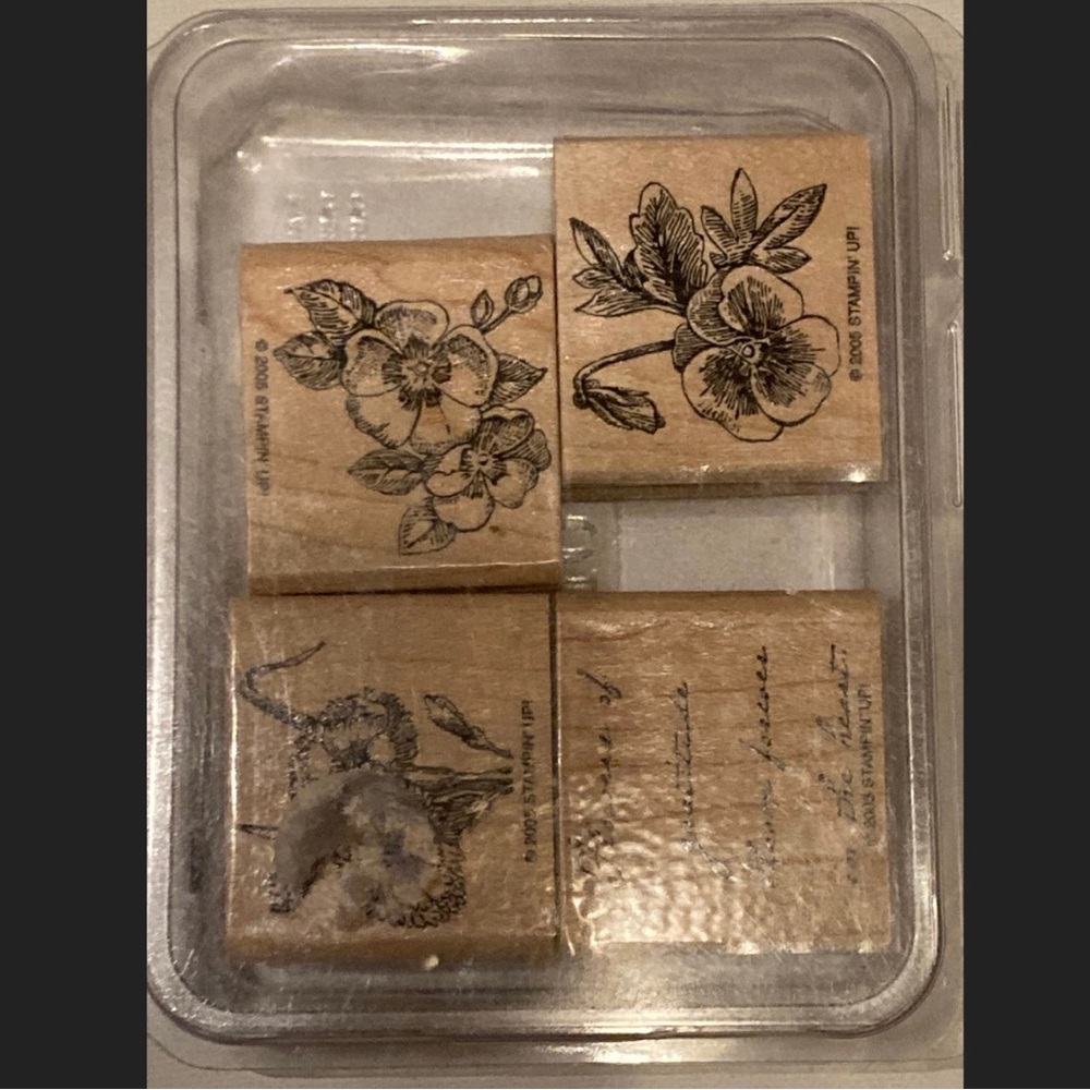 Flowers of Gratitude 4-Piece Set Block Rubber Stamps by Stampin' Up